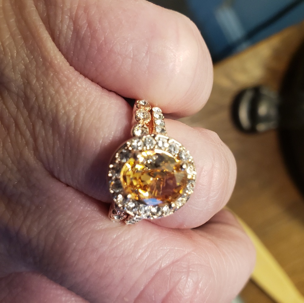 Rose Gold Filled Morganite Ring Set - Picture 8 of 8